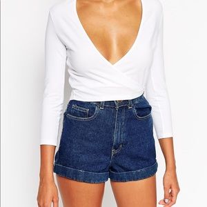 American Apparel Wrap Front Top